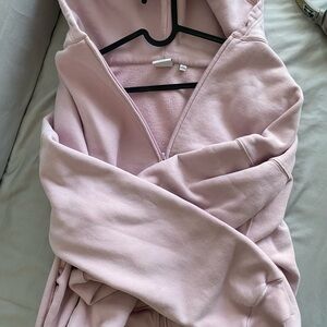 Aritzia cozy fleece zip up hoodie